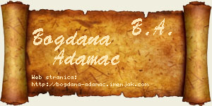 Bogdana Adamac vizit kartica